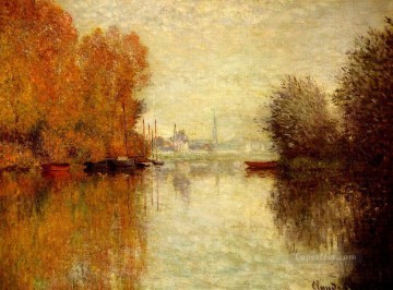  Seine Canvas - Autumn on the Seine at Argenteuil Claude Monet